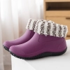 2025  new design autumn winter warm fleece water proof  women rain boot outdoor boot