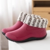 2025  new design autumn winter warm fleece water proof  women rain boot outdoor boot