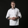 2022   Europe Style casual   white color bread house baker cooker  coat  chef jacket uniform workwear