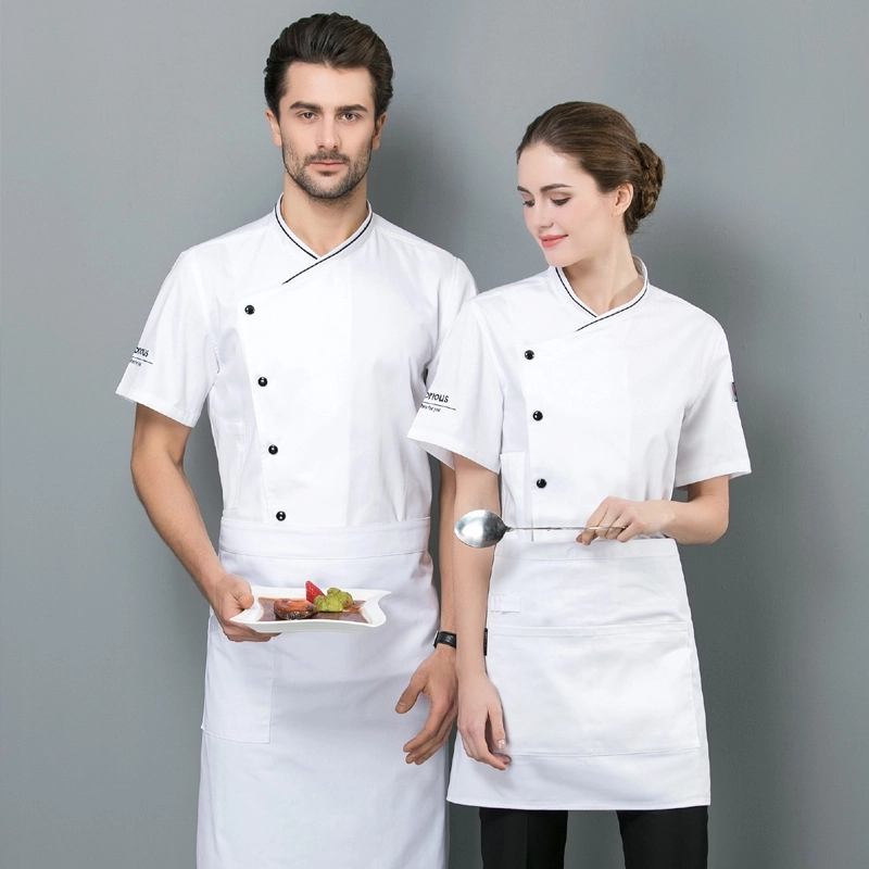 2025   summer short  bread house baker coat cooking  coat  chef jacket uniform workwear