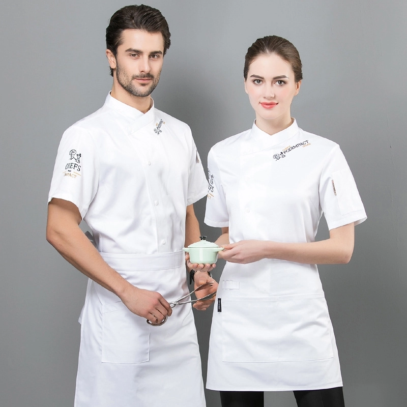 2025 summer short sleeve bread house baker coat cooking coat chef jacket uniform workwear