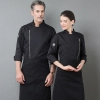 2022   summer long sleeve bread house baker zipper coat cooking  coat  chef jacket uniform workwear Color color 1