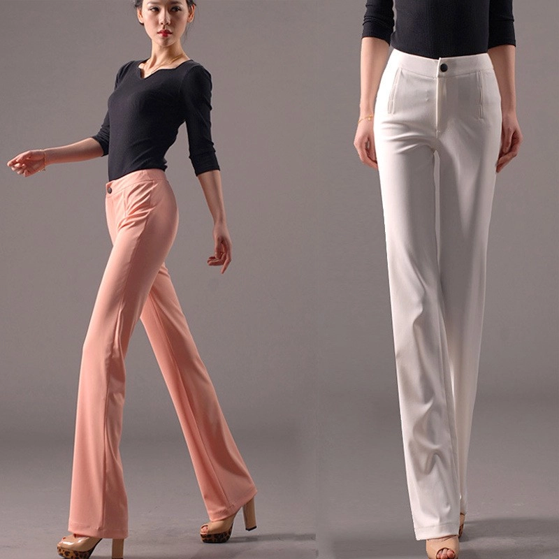 spring summer thin top quality women's staight leg pant trousers jeans