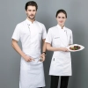2022   summer  short sleeve chef  coat  bouble breasted chef jacket uniform workwear for chef