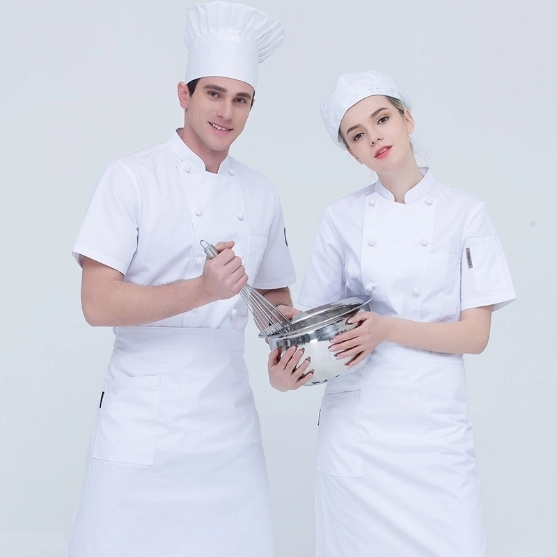 2025 summer short sleeve chef coat bouble breasted chef jacket uniform workwear for chef