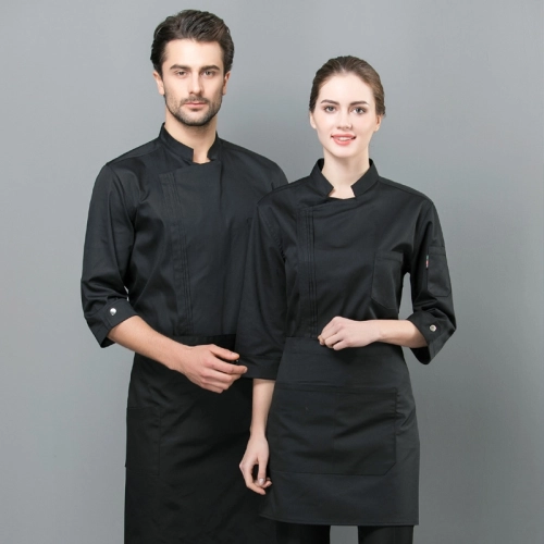 2025 new  long sleeve chef  coat  invisiable button chef jacket uniform workwear for chef