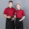 2022 short sleeve chef  coat  contract hem chef jacket uniform workwear   cheap chef clothes