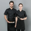2025 short sleeve chef  coat   chef jacket uniform workwear   cheap chef clothes