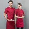 2025 short sleeve chef  coat   chef jacket uniform workwear   cheap chef clothes
