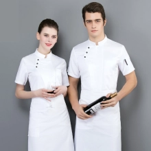 2025 short sleeve chef  coat   chef jacket uniform workwear   cheap chef clothes