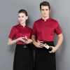 2025 short sleeve chef  coat   chef jacket uniform workwear   cheap chef clothes