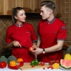 2025 summer design  thin fabric chef jacket uniform workwear restaurant   cheap chef clothing