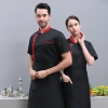 2025 summer design  thin fabric chef jacket uniform workwear restaurant   cheap chef clothing Color color 1