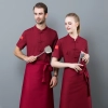 2025 Chine Flag print chef jacket uniform workwear baker  chef blouse Color color 3