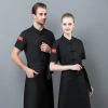 2022 fashion short sleeve chin chef jacket uniform workwear baker  chef blouse jacket