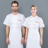 2022 fashion short sleeve chin chef jacket uniform workwear baker  chef blouse jacket Color color 1