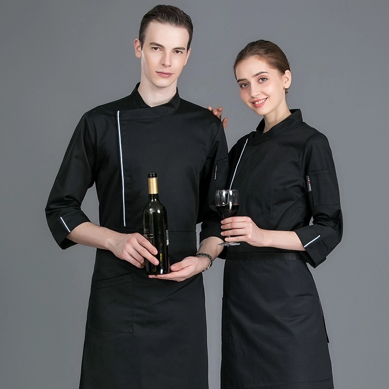 2025 zipper side opening chef jacket uniform workwear baker chef blouse jacket