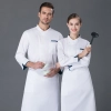 2025   long  sleeve gray hem  cafe bar chef master chef jacket  discount bread house  baker  chef blouse jacket cheap price Color color 2