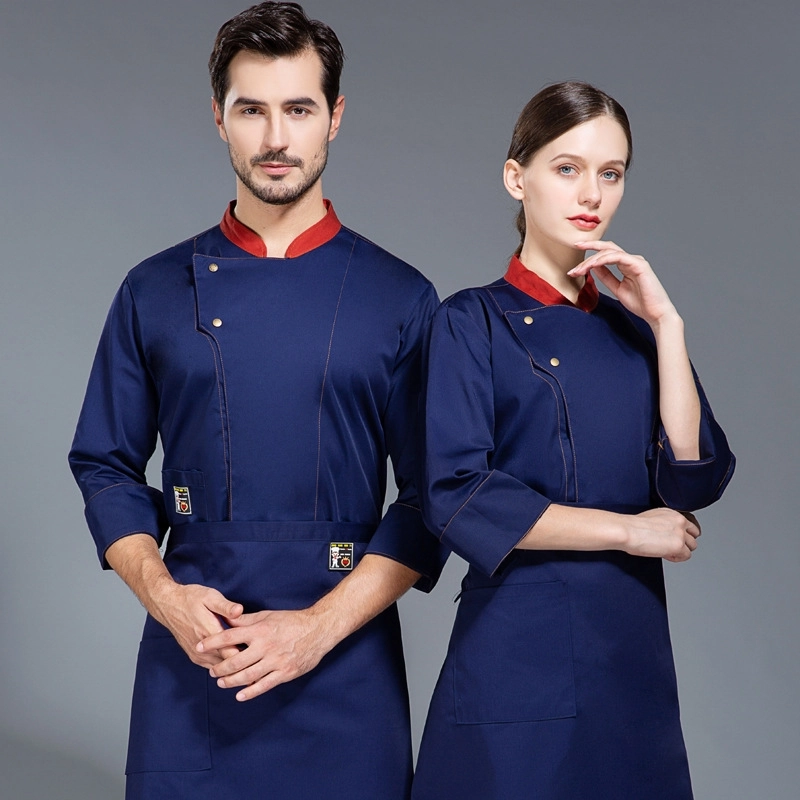 2025 fashion handsome cafe bar chef master chef jacket  discount bread house  baker  chef blouse jacket cheap price