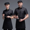 2025   spring short sleeve  tea house restaurant waitress waiter  jacket cafe house wait staf uniform