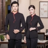 2022  Chinese style sleeve  tea house restaurant waitress waiter  blouse jacket cafe house wait staf uniform