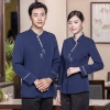 2025  Chinese style sleeve  tea house  waitress waiter  blouse jacket cafe  wait staf uniform