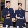 2022  Chinese style sleeve  tea house  waitress waiter  blouse jacket cafe  wait staf uniform Color color 4