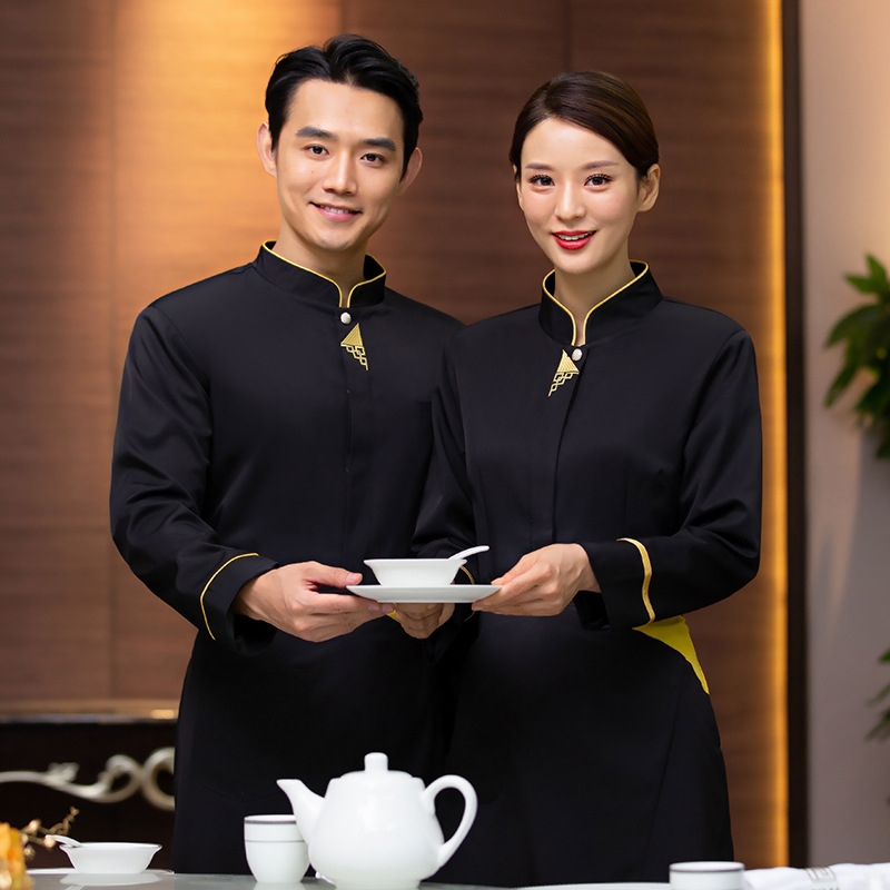 2025  Taiwan design sleeve  tea house  waitress waiter  blouse jacket cafe  wait staf uniform