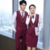2025 fashion Attendant uniform Suits vest pant shirt  blouse jacket cafe  wait staf uniform Color color 1