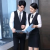 2025 fashion rail way Attendant uniform Suits vest pant shirt  blouse jacket cafe  wait staff uniform