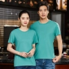 simple round collar  collar work staff t-shirt unifrom team workwear