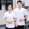 2022 Korea style young short sleeve  tea house/ hot pot waitress waiter jacket  wait staf uniform Color color 4