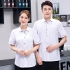 2022 wholesale young short sleeve  tea house/ hot pot waitress waiter jacket  wait staf uniform