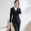 2025 fashion stripes women Attendant pant skirt Suits OL women sales representative work wear formal uniform Color color 1
