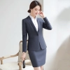 2025 fashion stripes women Attendant pant skirt Suits OL women sales representative work wear formal uniform Color color 3