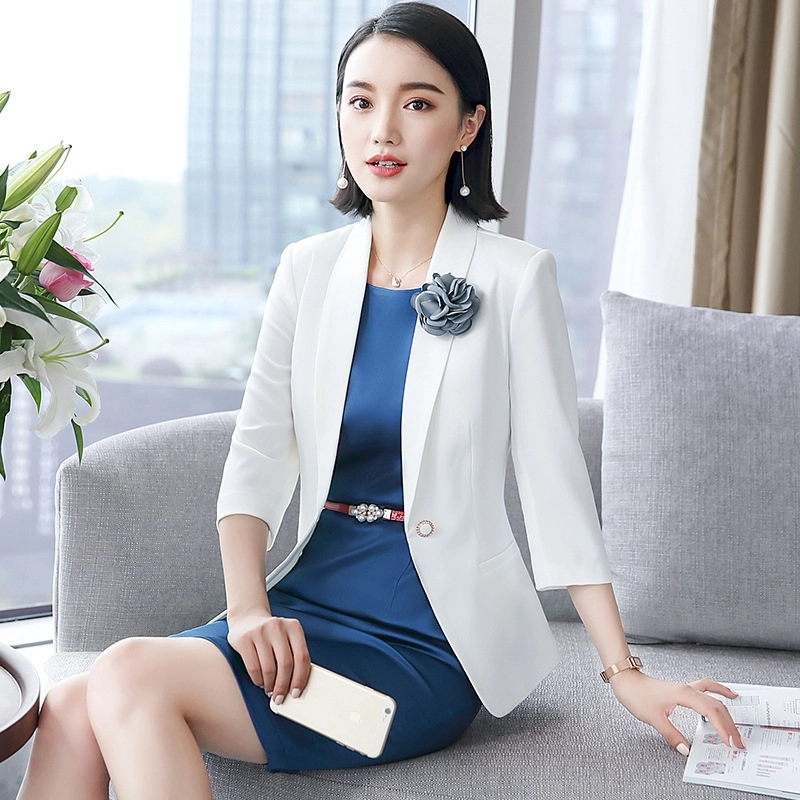 2025 fashion women Attendant dress blazer Suits sales representative formal uniform