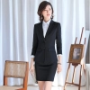 2022 fashion  upgrade business office women flight Attendant dress blazer Suits sales representative  men suit