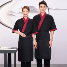 2022 Japanese style  short sleeve  tea house/ hot pot sushi kimono waitress waiter jacket  wait staf uniform