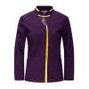 2025 Chinese design long sleeve  tea house/ hot pot  staff working wear waitress waiter jacket  wait staf uniform