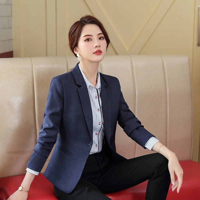Korea upgrade casual business office lady women suit female pant suit uniform