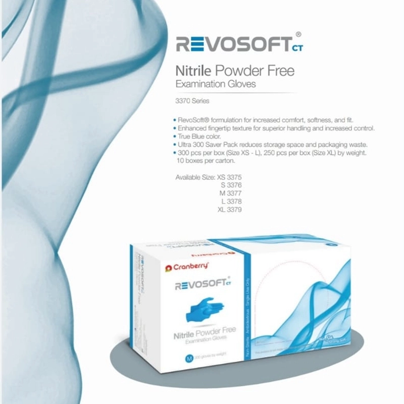 Chemo Rate nitrile examination glove Cranberry REVOSOFT CT production FOB Malaysia