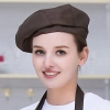 high quality Europe restaurant pub unisex waiter beret hat waitress cap