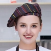 high quality Europe restaurant pub unisex waiter beret hat waitress cap