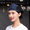 fashion Europe style denim breathable mesh waiter  chef  beret hat