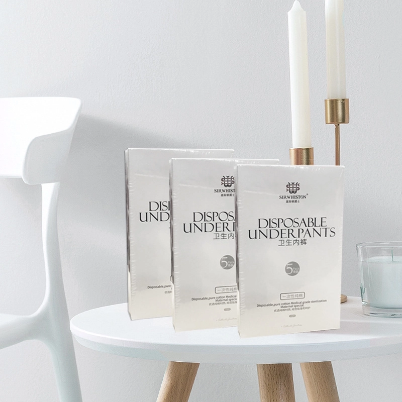 high quaity restaurant unisex comfortable women men disposable panties underwear 5pcs/box