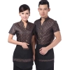 traditional design jacquard waiter waiterss uniform shirt apron