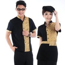 new summer thin golden fly hotel uniform shirt 