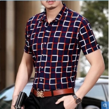 south east Asian style summers young men's short sleeve shirt