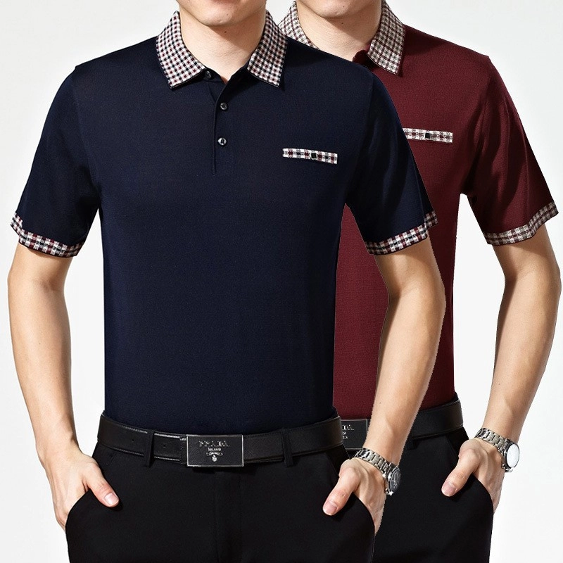 formal Men's short sleeve T-shirt polo career business