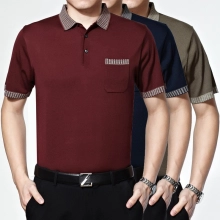 good quality summer olive pocket men polo t-shirt